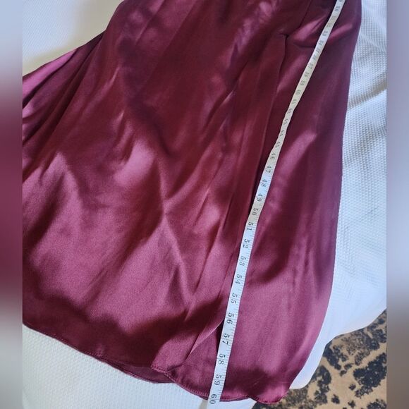 Galina braidsmaid one spaghetti strap side rushed buttons side slit from waist - Picture 11 of 15